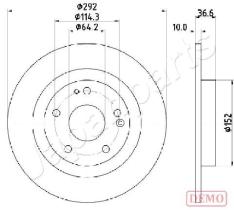 JAPANPARTS DP427C - JAPAN DISCO FRENO