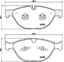 JAPANPARTS PA0347AF - JAPAN PASTILLAS FRENO