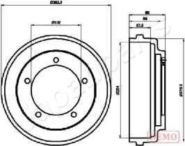 JAPANPARTS TA0316C - JAPAN TAMBOR FRENO