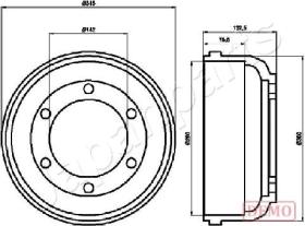 JAPANPARTS TA0317C - JAPAN TAMBOR FRENO