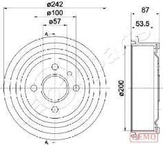 JAPANPARTS TA0402C - JAPAN TAMBOR FRENO