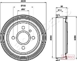 JAPANPARTS TA0403C - JAPAN TAMBOR FRENO