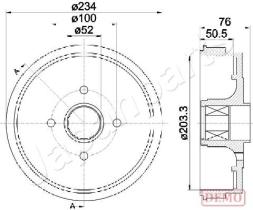 JAPANPARTS TA0409C - JAPAN TAMBOR FRENO