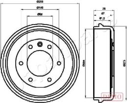 JAPANPARTS TA0410C - JAPAN TAMBOR FRENO