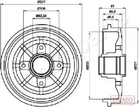 JAPANPARTS TA0609C - JAPAN TAMBOR FRENO