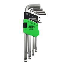 JBM 53740 - SET DE 9 LLAVES ALLEN LARGAS CON PUNTA REDONDA