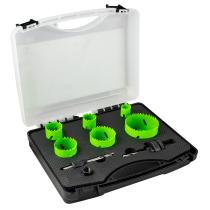 JBM 53859 - ESTUCHE DE SIERRAS DE CORONA BIMETÃLICAS CON ADAPTADORES