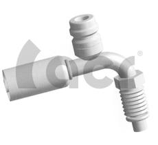 ACR 111254 - RACOR M O'R 90º 3/8" #6 TOMA CARGA R134A