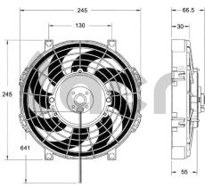 ACR 166001 - ELECTROVENTILADOR REV 225MM 12V