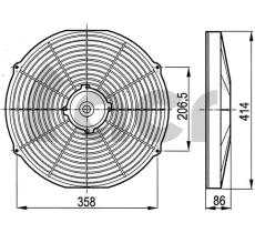 ACR 166042 - ELECTROVENTILADOR ASP 385MM 24V