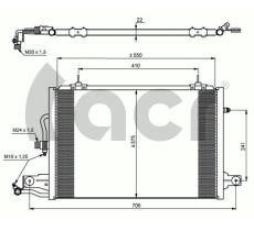 ACR 300044 - CONDENSADOR AUDI 100/A6
