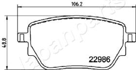 JAPANPARTS PP0533AF - JAPAN BRAKE PAD SET