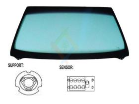 JUMASA V3030503 - PARABRISAS VERDE DIFUMINADO VERDE CONTROL SOLAR SERIGRAFIA M