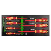 JBM 15162 - SET DE 8 DESTORNILLADORES AISLADOS VDE EN  MÃDULO EVA FIBRA