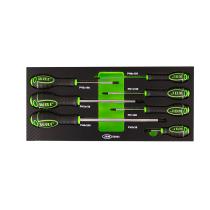 JBM 53943 - SET DE 7 DESTORNILLADORES CRUZ CON MÃDULO EVA CARBONO