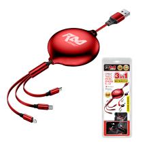 POOL 2171 - CABLE CARGADOR "ENROLLABLE" RM CONNECT USB 3 EN 1, CONEXIONE
