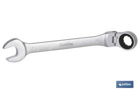 COFAN 096617228 - LLAVE COMBINADA ARTICULADA 180º DE CARRACA 17MM