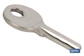 COFAN 10403150 - LLAVE BRUTO CANDADO 20MM (REF 10403107-25-25KA)