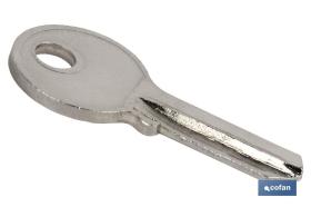 COFAN 10403151 - LLAVE BRUTO CANDADO 25MM (REF 10403108-26-08KA-26KA)