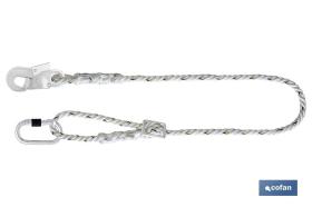 COFAN 11000381 - CUERDA POSICIONAMIENTO C/AJUSTADOR+MOSQUETONES