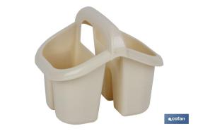 COFAN 41003267U - ESCURRECUBIERTOS  CON ASA BEIGE 19.5X15.5X16CM 'VENTA UNITA