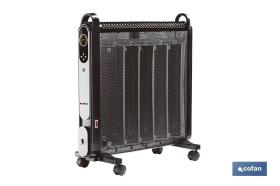 COFAN 41004140 - RADIADOR MICA NEGRO 2000W TEMPORIZADOR-MANDO