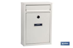 COFAN 41007101B - BUZÓN CORREO EXTERIOR BLANCO MODELO LETTER 320X215X85MM