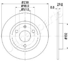 JAPANPARTS DI0639C - JAPAN DISCO DE FRENO