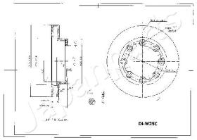 JAPANPARTS DIW25C - JAPAN DISCO DE FRENO