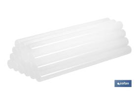 COFAN 09002106 - COLA TERMOFUSIBLE TRANSPARENTE BARRAS Ø7 X 185 MM  20 UDS