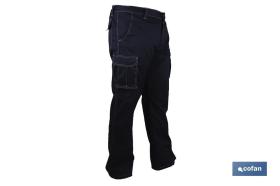 COFAN 1100200856 - PANTALÓN DE TRABAJO TIPO DENIM MODELO GRASBERG 240 G/M2 AZUL