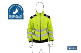 COFAN 11002073L - SOFTSHELL DE ALTA VISIBILIDAD MODELO ALFA CENTAURI AMARILLO