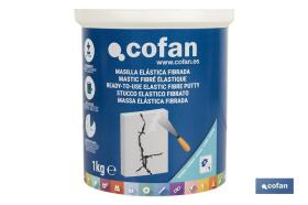 COFAN 15801095 - MASILLA ELÁSTICA FIBRADA PARA EXTERIOR 1 KG