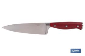 COFAN 41002275 - CUCHILLO COCINA HOJA 20CM  MODELO AGUACEJO ROJO