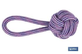 COFAN 41003214 - JUGUETE MORDEDOR PERROS BOLA MORADA 10 X 26 CM