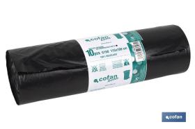 COFAN 41003304 - PACK 10 BOLSAS BASURA115X160CM GALGA 150 NEGRO