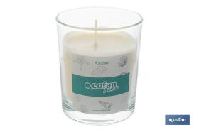 COFAN 41003348U - VELA AROMATICA CERA VEGETAL OCEAN "125 G"VENTA UNITARIA"