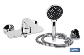 COFAN 43001016SET - SET GRIFO MONOMANDO DUCHA, SOPORTE,FLEXO,MANGO,40 MM MODELO