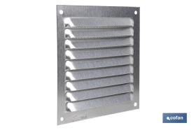 COFAN 65007533 - REJILLA DE VENTILACIÓN ALUMINIO CON MOSQUITERA 17 X 17 CM