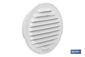 COFAN 65007555 - REJILLA DE VENTILACIÓN ALUMINIO BLANCO PARA EMPOTRAR A TUBO