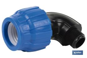 COFAN 65008404 - CODO 90° ROSCA MACHO PP PN16 25 X 1'
