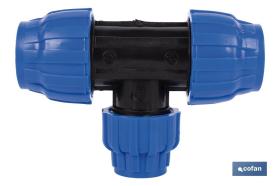 COFAN 65008602U - TE 90° REDUCIDA PP PN16 32 X 25 X 32  VENTA UNITARIA