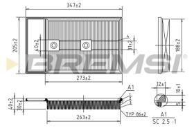  FA0549 - AIR FILTER VW, AUDI, SEAT, SKODA