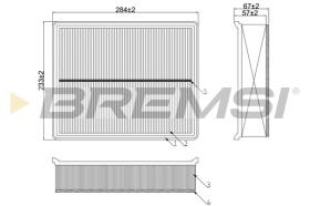  FA0552 - AIR FILTER VW, AUDI, SKODA, SEAT