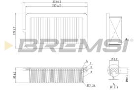  FA0555 - AIR FILTER NISSAN