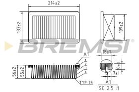  FA0558 - AIR FILTER BMW, MERCEDES-BENZ, RENAULT