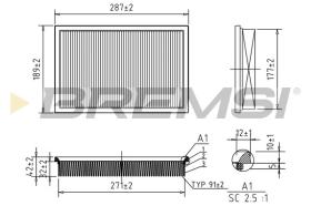  FA0573 - AIR FILTER VW, SKODA, SEAT