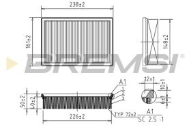  FA1119 - AIR FILTER FORD