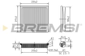  FA1126 - AIR FILTER SUBARU