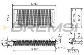  FA2102 - AIR FILTER MERCEDES-BENZ, ISDERA